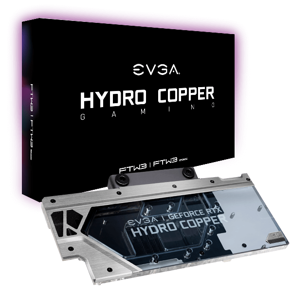 EVGA 400-HC-1289-B1  HYDRO COPPER Waterblock for  GeForce RTX 2080 SUPER / 2080 / 2070 SUPER / 2070, FTW3 ULTRA / FTW3, 400-HC-1289-B1, RGB