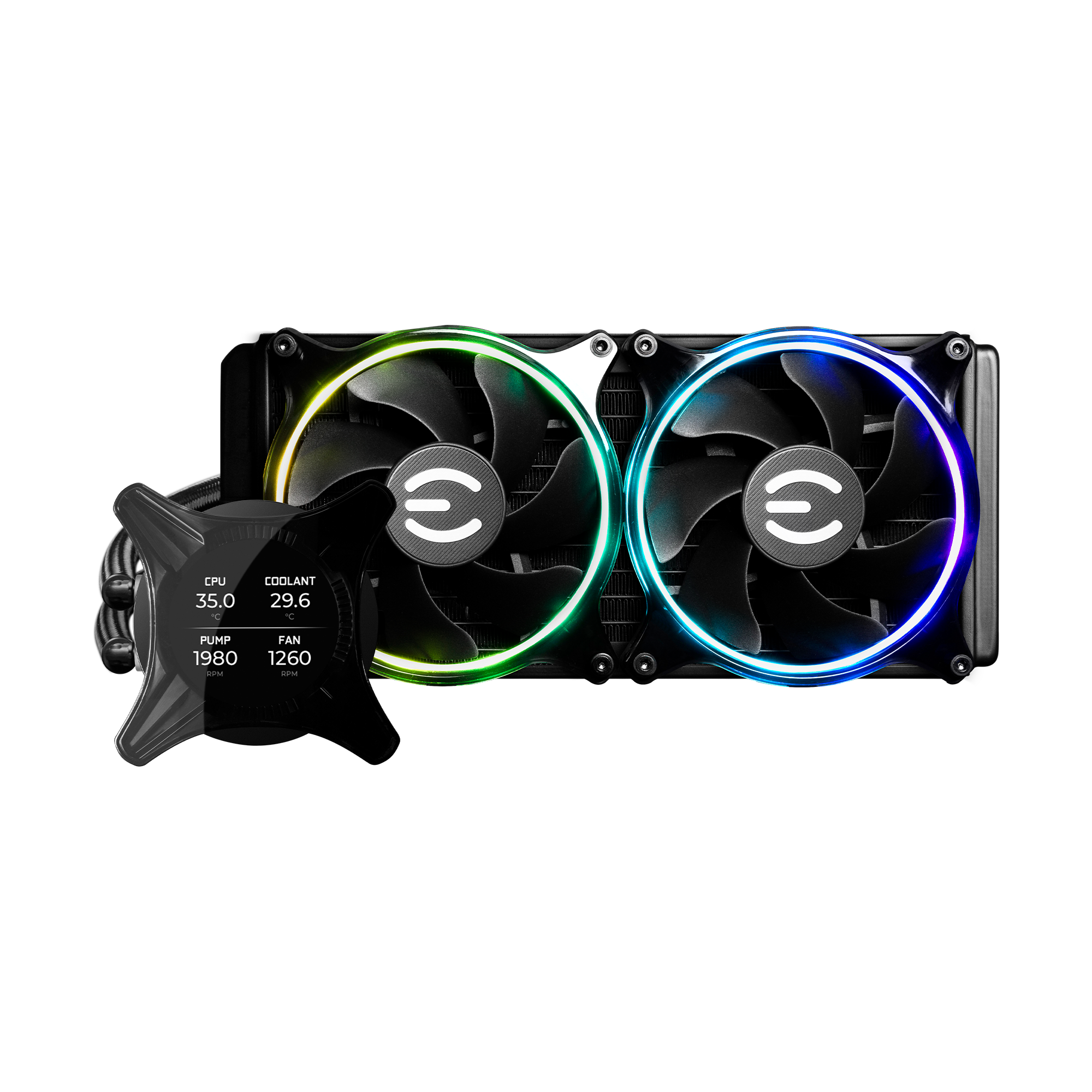 EVGA - Products - EVGA CLCx 240mm All-In-One LCD CPU Liquid Cooler, 2x ...