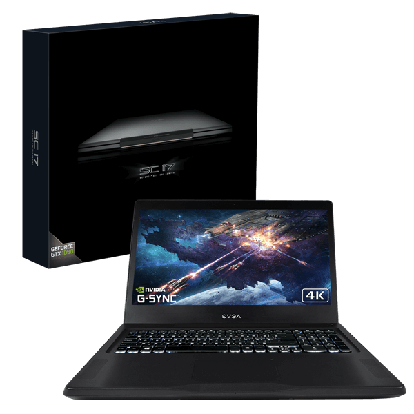 EVGA 768-55-2633-T2  SC17 1080 17.3" 4K Gaming Laptop, Intel Core i7, GeForce GTX 1080, 32 GB DDR4, 256 GB SSD, 1 TB HDD, 768-55-2633-T2 - (UK)
