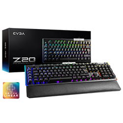EVGA 811-W1-20SP-K2  Z20 RGB Optical Mechanical (Linear Switch) Gaming Keyboard 811-W1-20SP-K2