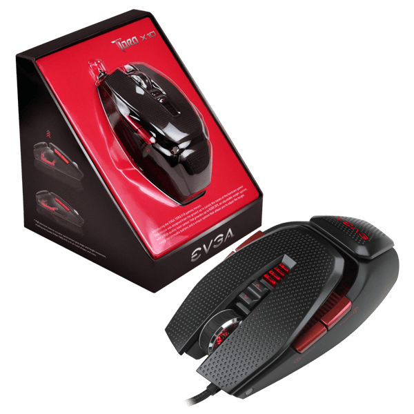 EVGA 901-X1-1103-KR  TORQ X10 Gaming Mouse with Custom Height and Weight, 8200 DPI, Profile Management, 9 Buttons, Ambidextrous 901-X1-1103-KR