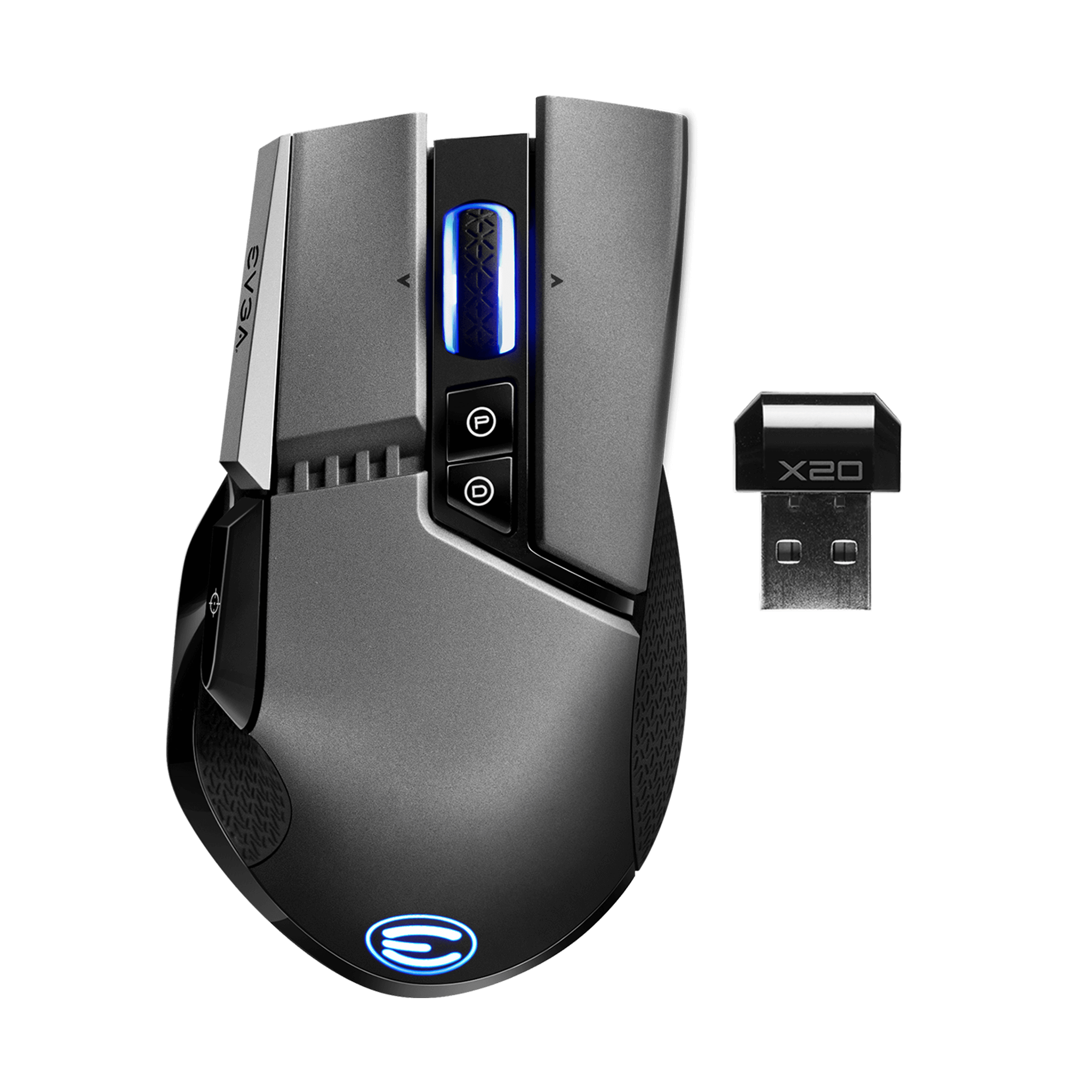 EVGA - Products - EVGA X20 Wireless Gaming Mouse, Wireless, Grey