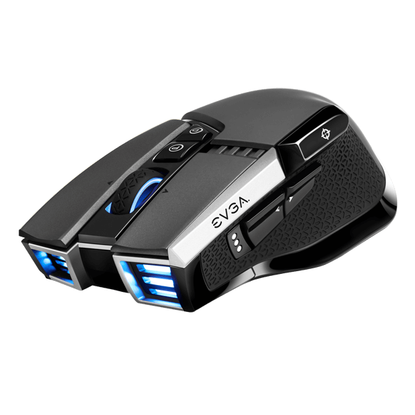 EVGA 903-T1-20GR-RX  X20 Gaming Mouse, Wireless, Grey, Customizable, 16,000 DPI, 5 Profiles, 10 Buttons, Ergonomic 903-T1-20GR-RX