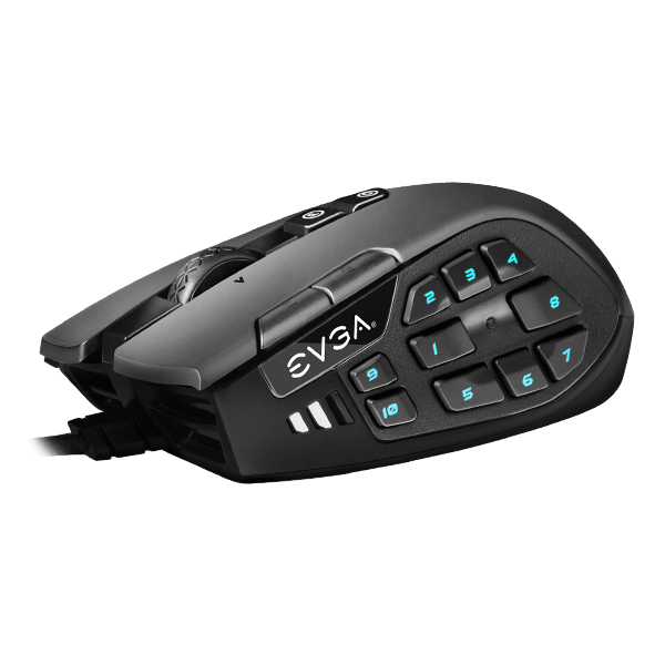 EVGA 904-W1-15BK-RX  X15 MMO Gaming Mouse, 8k, Wired, Black, Customizable, 16,000 DPI, 5 Profiles, 20 Buttons, Ergonomic 904-W1-15BK-RX