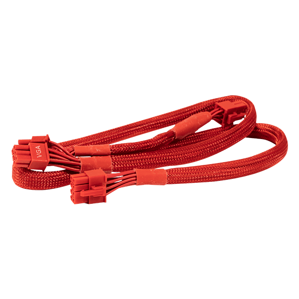 EVGA W000-00-000136  PCIe 8pin (6+2) + 6pin Cable (Dual), RED