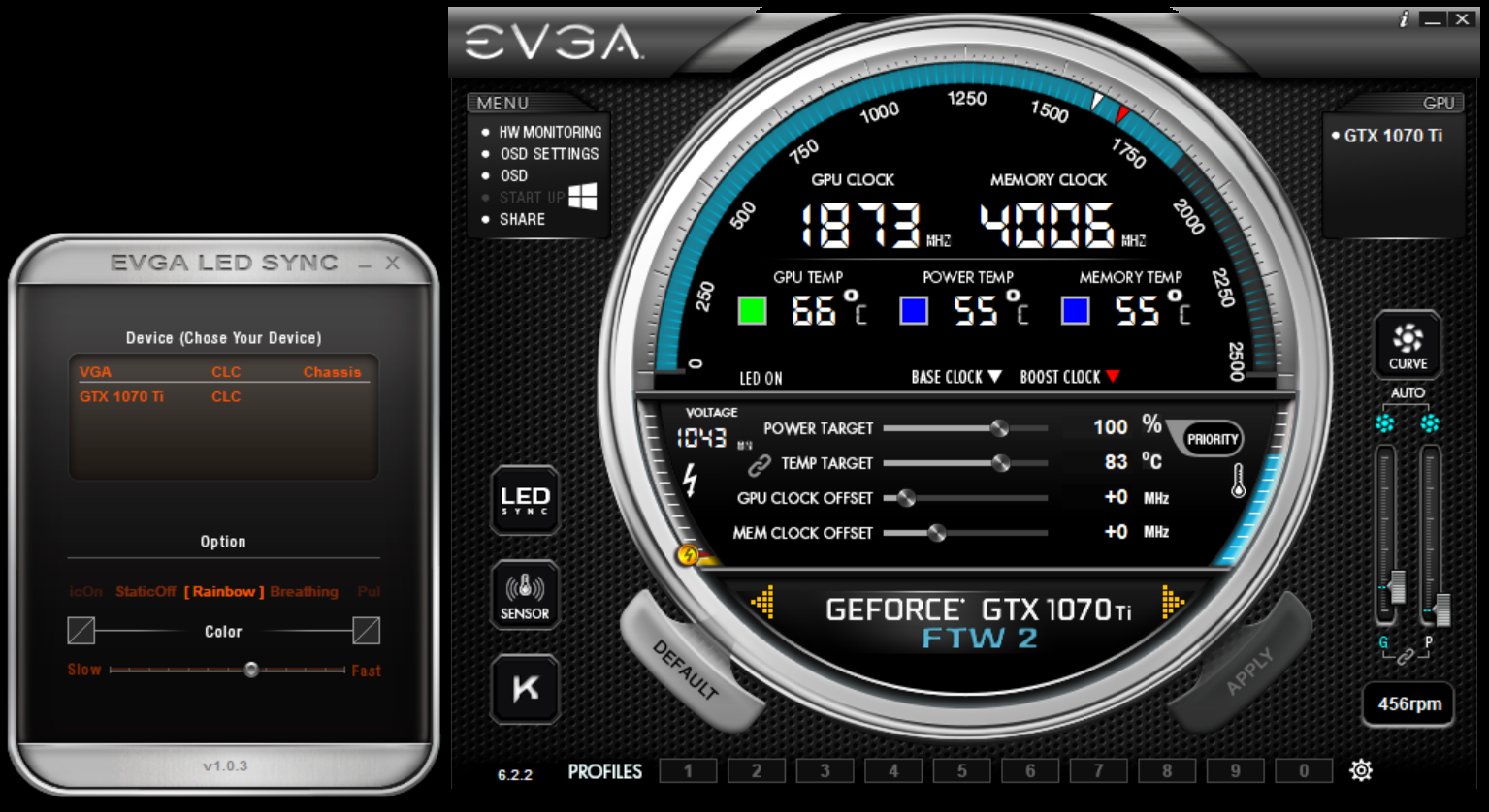 EVGA Precision screenshot