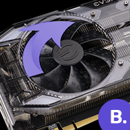 iCX2 fans literally go in a different direction. Forward-swept blades and a clockwise rotation helps propel these fans to better cooling compared to the original iCX fans.