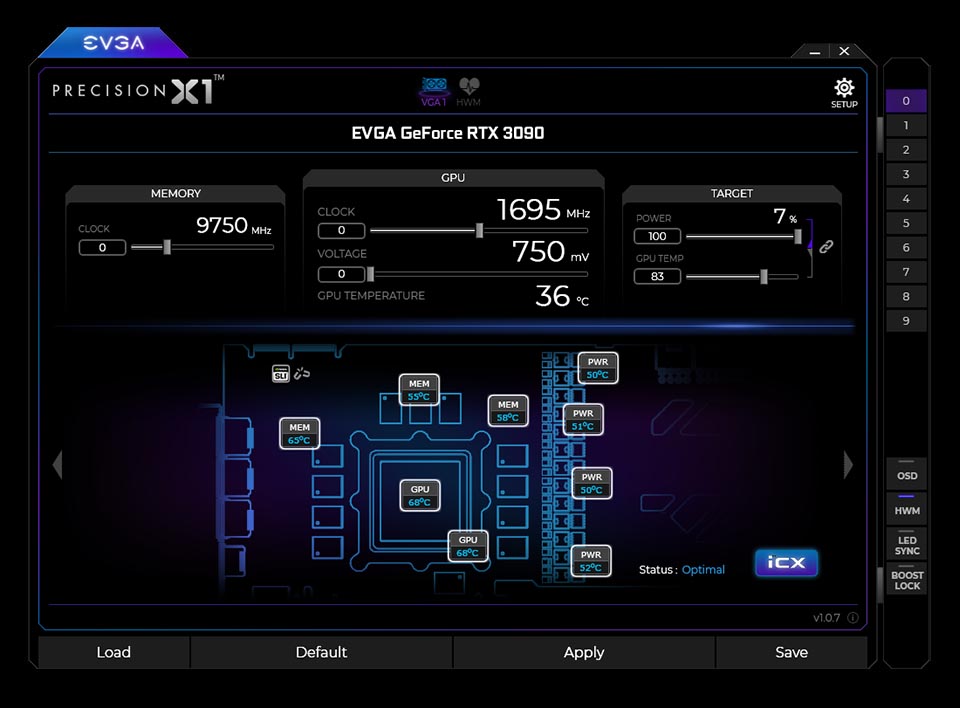 EVGA Precision X1 Graphs